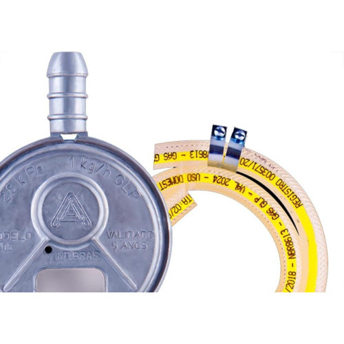 Regulador Gas Alianca Pequeno 505/01 Com Mangueira 0,80Cm