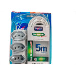 Extensao Daneva No Shock Pp 0,75Mm 2 Polos + Terra Cinza - 5M - 1539