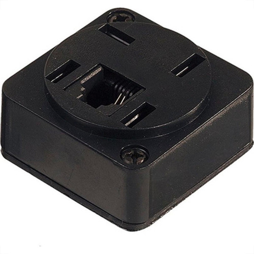 Tomada Telefone Externa Cartela Interneed Padrao+1 Jack Preta 0365 - Kit C/10 Cartelas