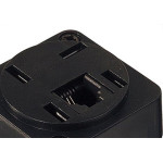 Tomada Telefone Externa Cartela Interneed Padrao+1 Jack Preta 0365 - Kit C/10 Cartelas