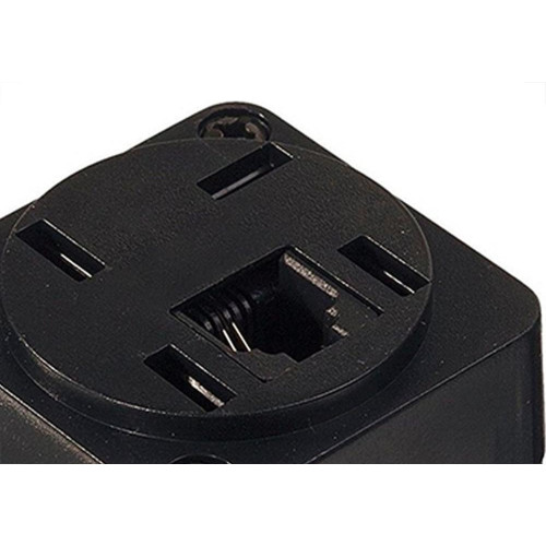 Tomada Telefone Externa Cartela Interneed Padrao+1 Jack Preta 0365 - Kit C/10 Cartelas