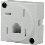 Tomada Telefone Externa Cartela Interneed Padrao+1 Jack Branca 5087 - Kit C/10 Cartelas