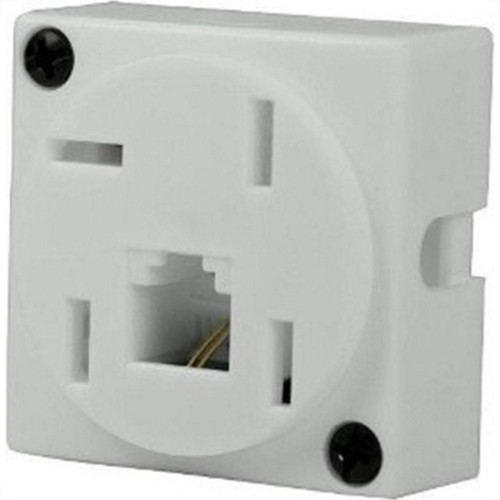 Tomada Telefone Externa Cartela Interneed Padrao+1 Jack Branca 5087 - Kit C/10 Cartelas