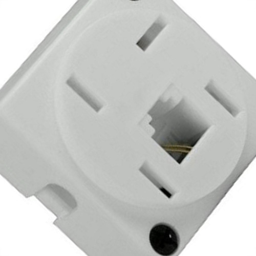 Tomada Telefone Externa Cartela Interneed Padrao+1 Jack Branca 5087 - Kit C/10 Cartelas