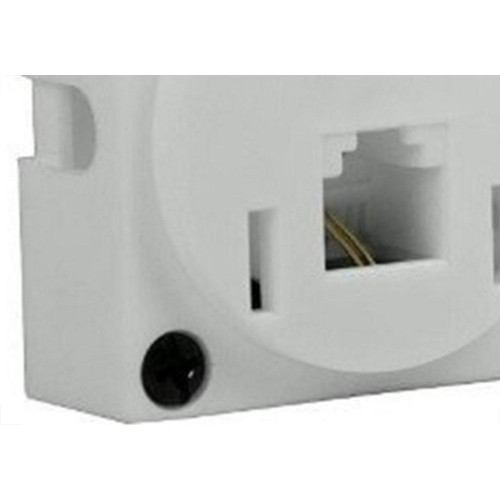 Tomada Telefone Externa Cartela Interneed Padrao+1 Jack Branca 5087 - Kit C/10 Cartelas