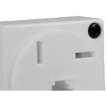 Tomada Telefone Externa Cartela Interneed Padrao+1 Jack Branca 5087 - Kit C/10 Cartelas