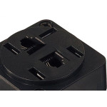 Tomada Telefone Externa Cartela Interneed Padrao+2 Jack Preta 4882 - Kit C/10 Cartelas