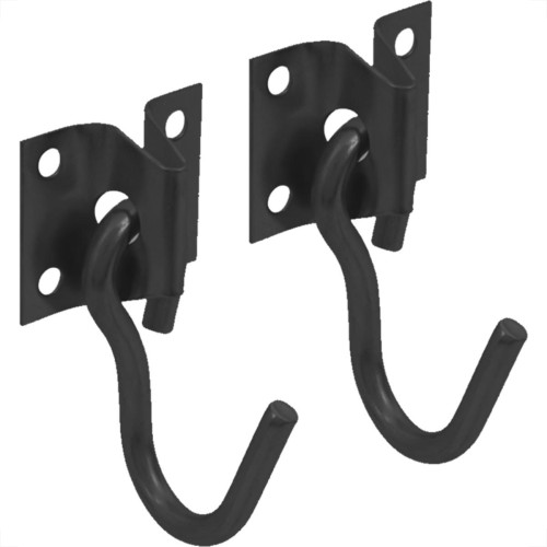 Gancho Para Rede Parafusar Alianca 1371 Zp - Preto (Caixa Com 10 Pares) - Kit C/10 Pares