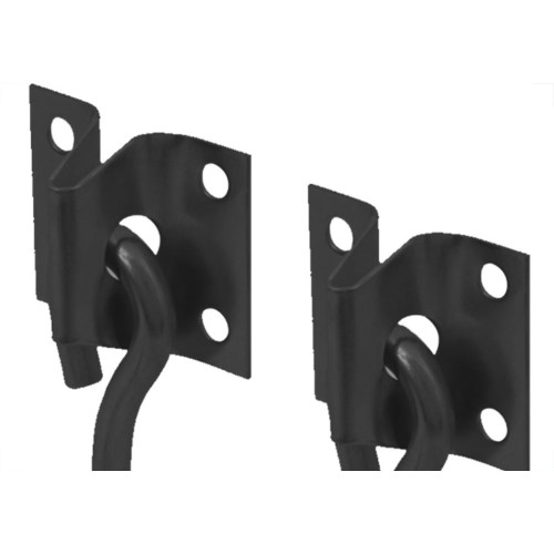Gancho Para Rede Parafusar Alianca 1371 Zp - Preto (Caixa Com 10 Pares) - Kit C/10 Pares