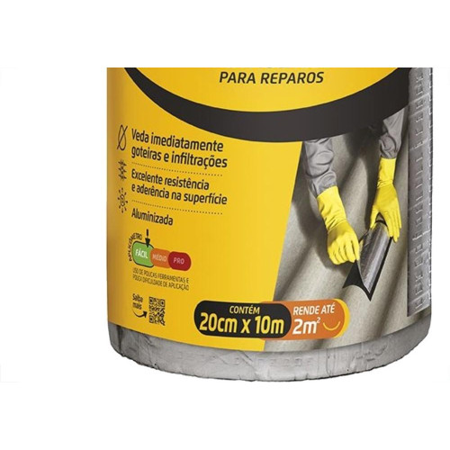 Fita Multiuso Otto Vedacit Autoadesiva 20Cm X 10M