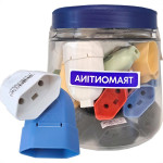 Pino Femea Tramontina 2 Polos 10A. Colorido Pote Com 24 Pecas - Kit C/24 Pecas