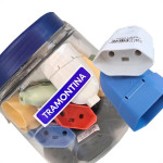 Pino Femea Tramontina 2 Polos 10A. Colorido Pote Com 24 Pecas - Kit C/24 Pecas