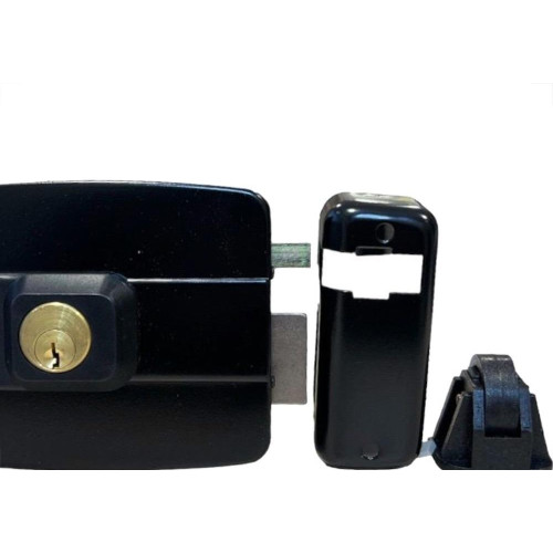 Fechadura Eletrica Hdl C-90 Dupla Fixa 12V. Preta