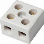 Conector Porcelana Foxlux 2 Polos 16Mm - Kit C/10 Pecas