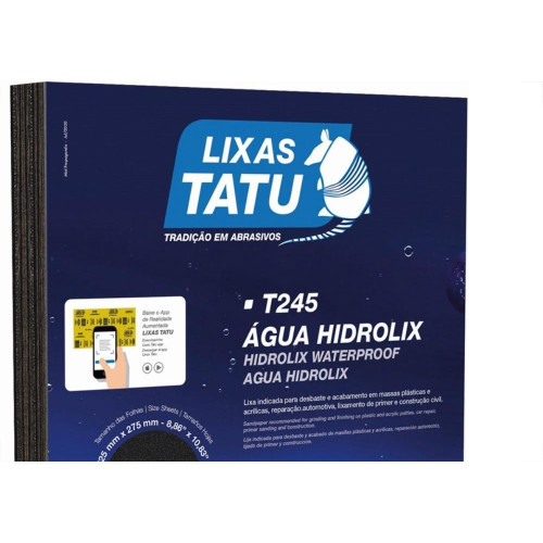 Lixa D Agua Tatu Hidrolix Gk 80 - Kit C/50 Folhas