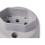 Tomada Externa Ilumi 2P+T. 10A Pequena 17500 - Kit C/10 Pecas
