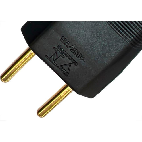 Pino Macho Ilumi 2 Polos 10A. Preto - 1403Pct - Kit C/10 Pecas