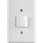 Conjunto Ilumi Stylus Branco Com Placa 1 Intermediario 10A. - 2032