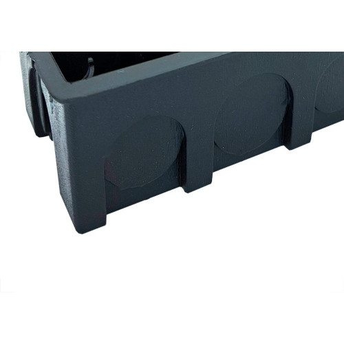 Caixinha De Luz Pvc Ivasa Preta Orelha Pvc 4X2 - Kit C/100 Pecas