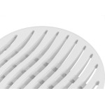 Grelha Plastica Redonda Branca Tigre 15X15Cm