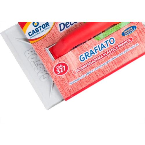 Desempenadeira Plastica Castor Grafiato 18 X 30Cm - 327