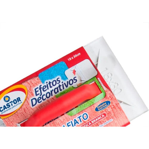 Desempenadeira Plastica Castor Grafiato 18 X 30Cm - 327