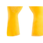 Luva Borracha Mucambo Amarela Pro 280 Forrada Antiderrapante - 7-M - Kit C/10 Pares