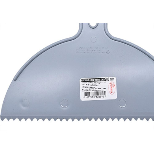 Espatula Compel Pvc Dentada Massa Corrida 20Cm - Kit C/6 Pecas