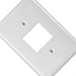 Placa Conjunto Ilumi Stylus Branco 4X2 - 2 Interuptores - 2050
