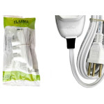 Extensao Ilumi Pp 2 Polos + Terra 10A. - 0,75Mm Branca - 5M - 169950/171001