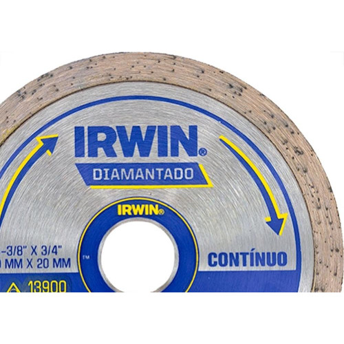 Disco Diamantado Irwin Liso Premium 110Mm X 20Mm - 2144