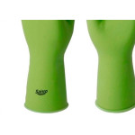 Luva Borracha Sanro Forrada Antiderrapante Top Verde G - Kit C/10 Pares