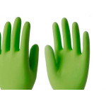 Luva Borracha Sanro Forrada Antiderrapante Top Verde G - Kit C/10 Pares