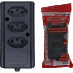 Tomada Barra Interneed 2 Polos +Terra Preta 20A. Tripla