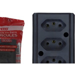 Tomada Barra Interneed 2 Polos +Terra Preta 20A. Tripla