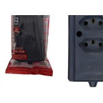 Tomada Barra Interneed 2 Polos +Terra Preta 20A. Quadrupla