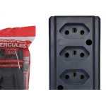 Tomada Barra Interneed 2 Polos +Terra Preta 20A. Quadrupla