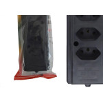 Tomada Barra Interneed 2 Polos +Terra Preta 20A. Quintupla