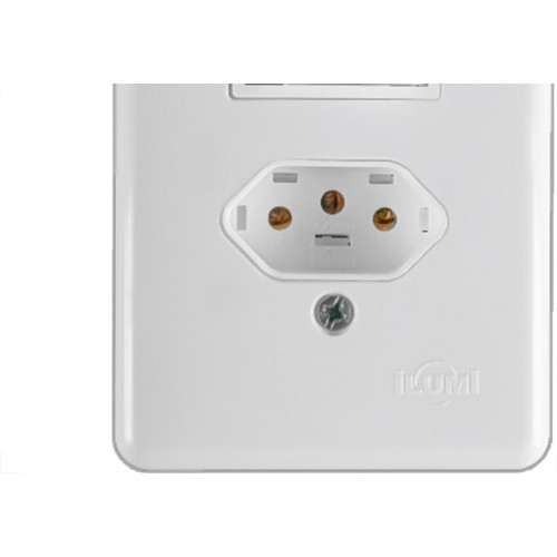 Conjunto Ilumi Stylus Branco Com Placa 1 Paralelo + Tomada 2P+T. 20A. 20281