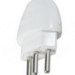 Pino Macho Daneva 2 Polos+Terra 20A. Branco 1616 - Kit C/12 Pecas