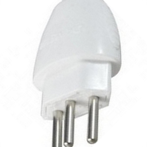Pino Macho Daneva 2 Polos+Terra 20A. Branco 1616 - Kit C/12 Pecas