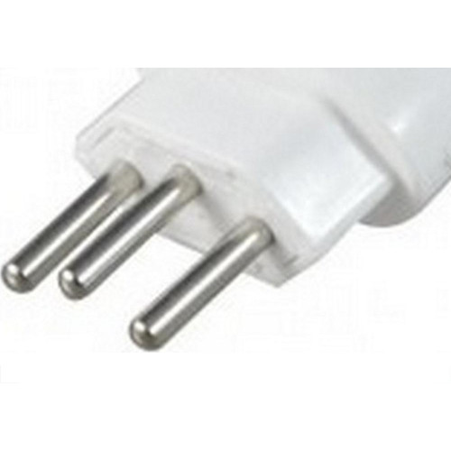 Pino Macho Daneva 2 Polos+Terra 20A. Branco 1616 - Kit C/12 Pecas