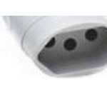 Pino Femea Daneva 2 Polos+Terra 20A. Branco - 1612 - Kit C/12 Pecas