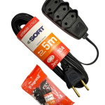 Extensao Daneva Sort 2 Polos Paralela 0,75Mm Preta - 5M - 1656