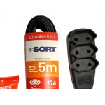 Extensao Daneva Sort 2 Polos Paralela 0,75Mm Preta - 5M - 1656
