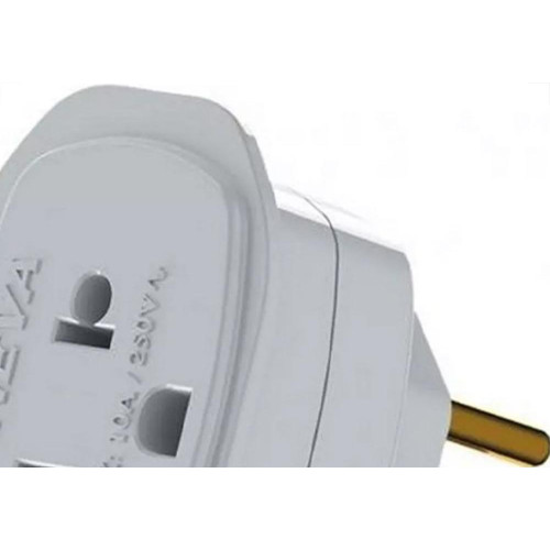 Pino Adaptador Daneva Universal 2 Polos+Terra 10A. Antigo/Novo 1661 - Kit C/12 Pecas