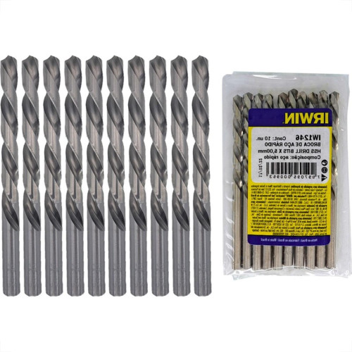 Broca Aco Rapido Irwin 5,0 Mm - Kit C/10 Pecas