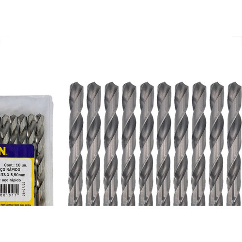 Broca Aco Rapido Irwin 5,5 Mm - Kit C/10 Pecas