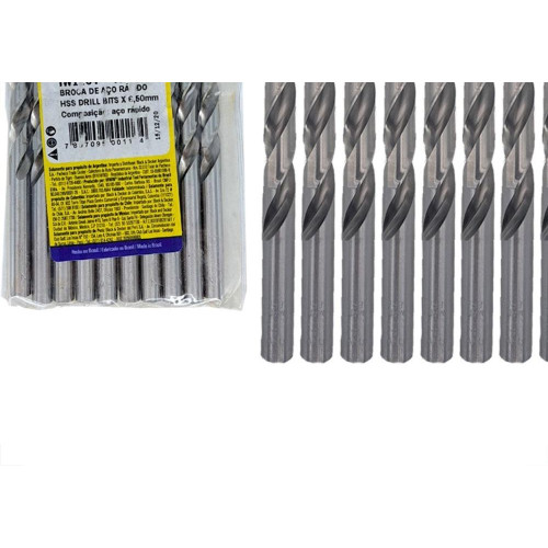 Broca Aco Rapido Irwin 6,5 Mm - Kit C/10 Pecas