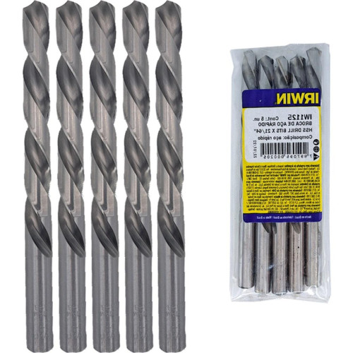 Broca Aco Rapido Irwin   21/64'' - Kit C/5 Pecas